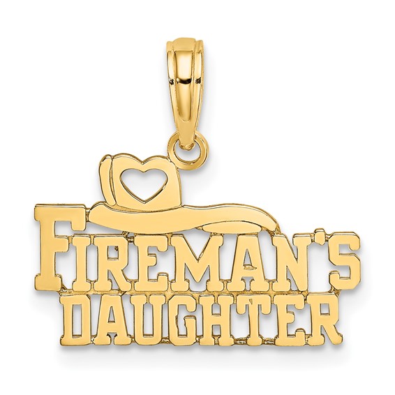 14k Yellow Gold Fireman's Daughter Pendant