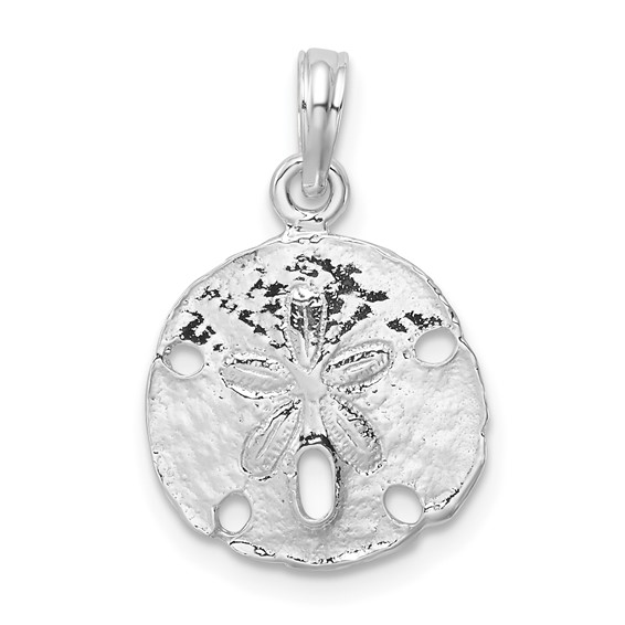 Sterling Silver 2/3in Sand Dollar Pendant