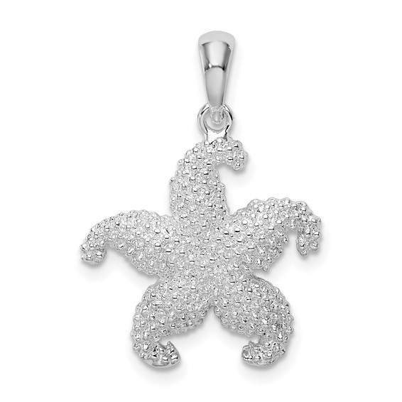 Sterling Silver 3/4in Curling Starfish Pendant