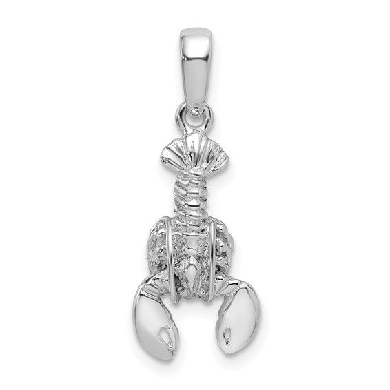 Sterling Silver Lobster Pendant 3/4in