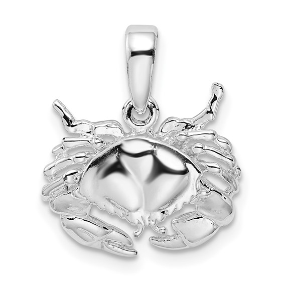 Sterling Silver Small Crawling Crab Pendant