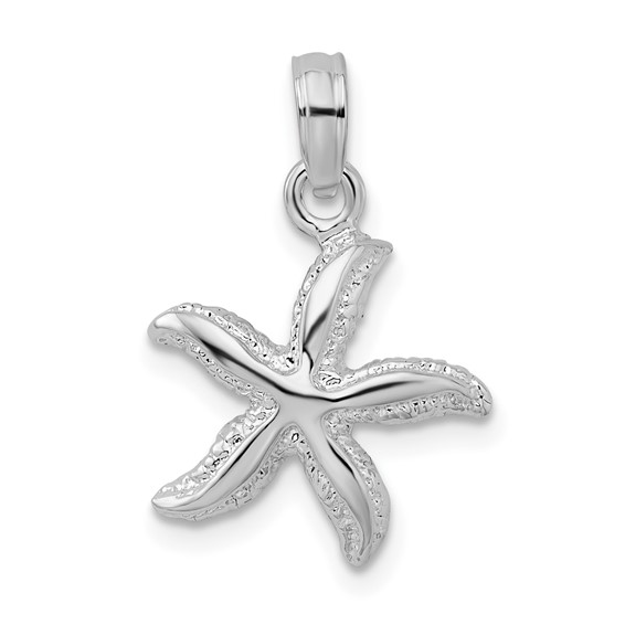 Sterling Silver 1/2in Baby Starfish Pendant