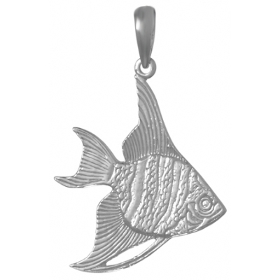 Sterling Silver 1in Angelfish Pendant
