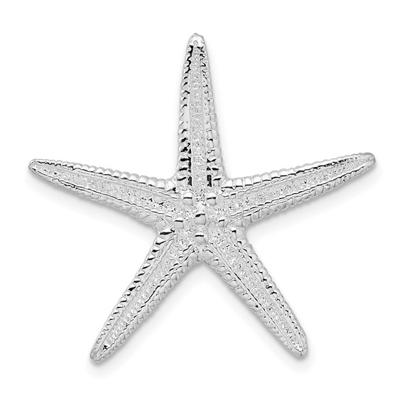 Sterling Silver 1in Starfish Pendant with Hidden Bail