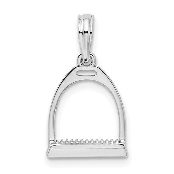 Sterling Silver Stirrup Pendant 1/2in