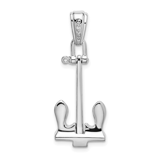 Sterling Silver Moveable Anchor Pendant 1 1/8in