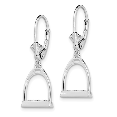 Sterling Silver Mini Stirrup Leverback Earrings
