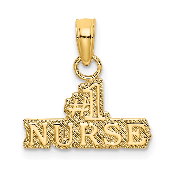 14k Yellow Gold #1 Nurse Pendant