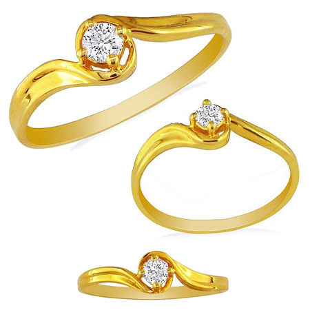 Diamond Promise Ring with .05ct Diamond - 10k Yellow Gold