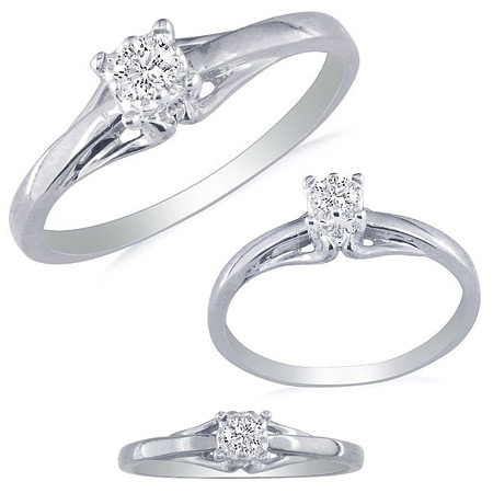 .05ct Diamond Promise Ring - 10k White Gold