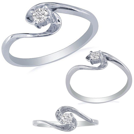 The Perfect Diamond Promise Ring - 10k White Gold