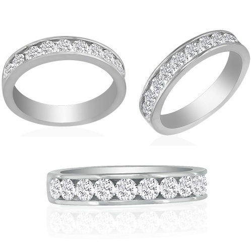 1/3 CT TW Channel-Set Diamond Ring