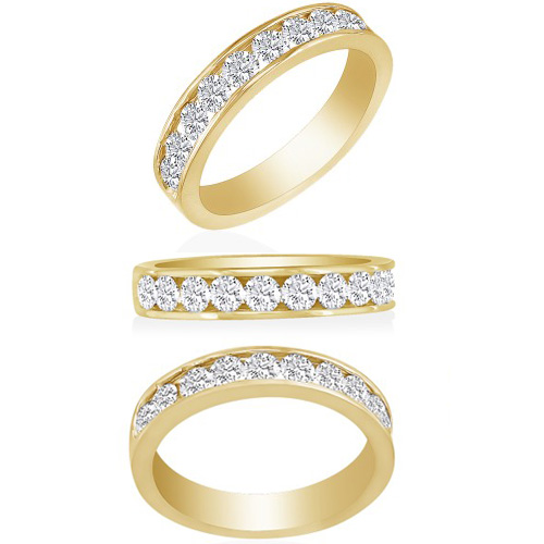 1/4 CT TW Channel-Set Diamond Ring