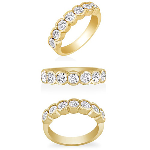 1 1/2 CT TW Seven-Stone Diamond Ring