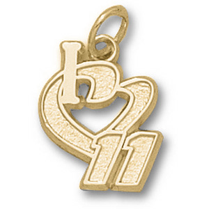 I Love No. 11 Pendant 1/2in 10k Yellow Gold
