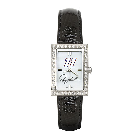 Denny Hamlin Ladies Allure Watch Black Leather Strap