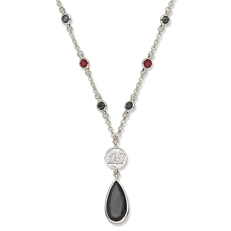Tony Stewart Crystal Logo Necklace