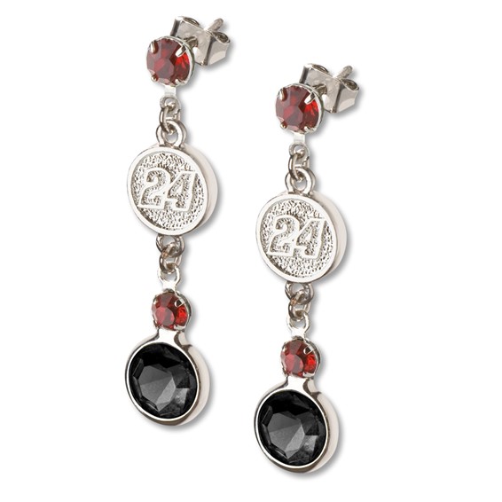Jeff Gordon Crystal Logo Earrings DN24065ER-CR Joy Jewelers