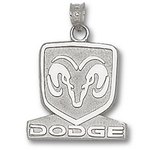 Dodge Ram Logo 3/4 inch Sterling Silver Pendant