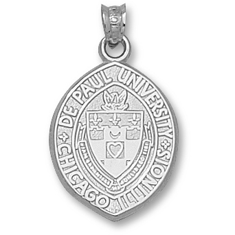 Sterling Silver 3/4in DePaul University Pendant 