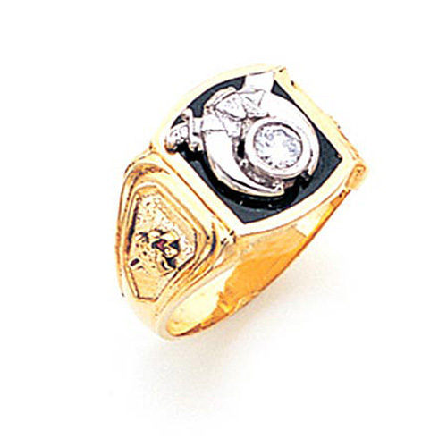 14kt Yellow Gold Shrine Ring with Bezel