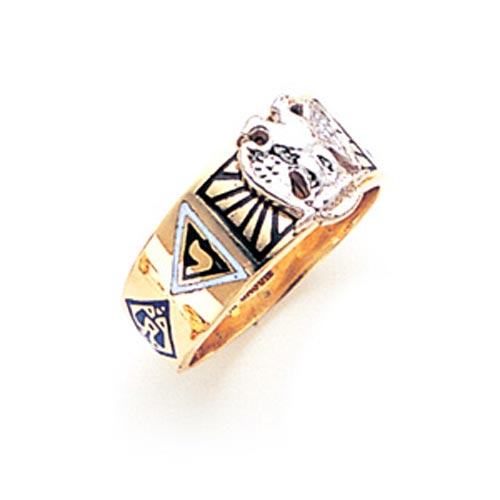 8.5mm Masonic Scottish Rite Ring - 14k Gold
