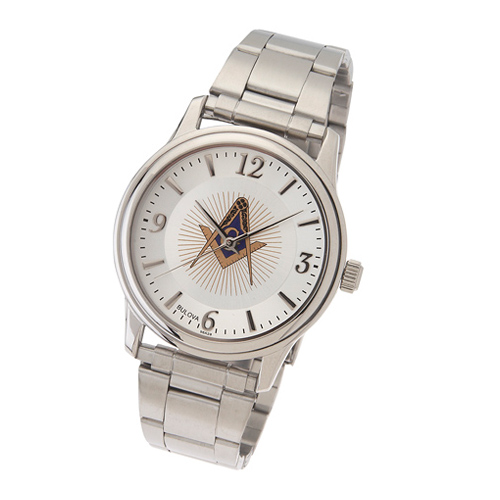 Bulova Masonic Watch with Steel Bracelet