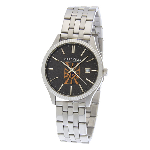 40mm Bulova Caravelle Masonic Watch with Steel Bracelet