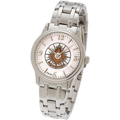 38mm Bulova Past Master Mason Watch with Sport Steel Bracelet