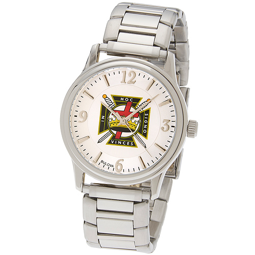 Stainless Steel 38mm Bulova Knights Templar Watch