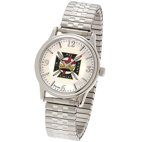 38mm Bulova Knights Templar Watch with Expansion Band
