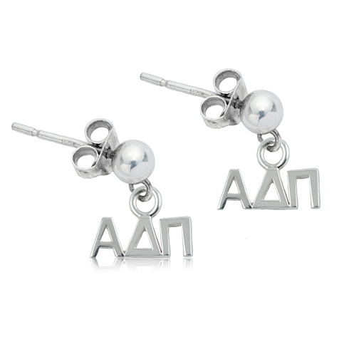 Sterling Silver Alpha Delta Pi Post Earrings