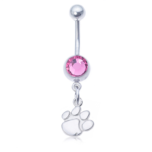 Clemson Tigers Pink Belly Button Ring