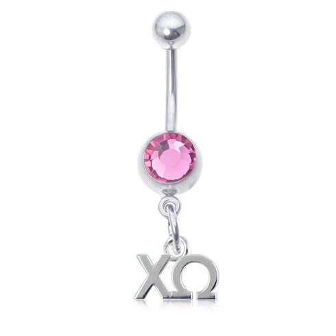 Chi Omega Pink Belly Button Ring