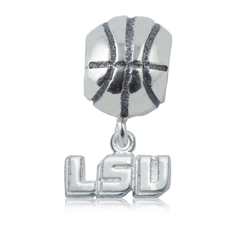 Sterling Silver LSU Basketball Bead