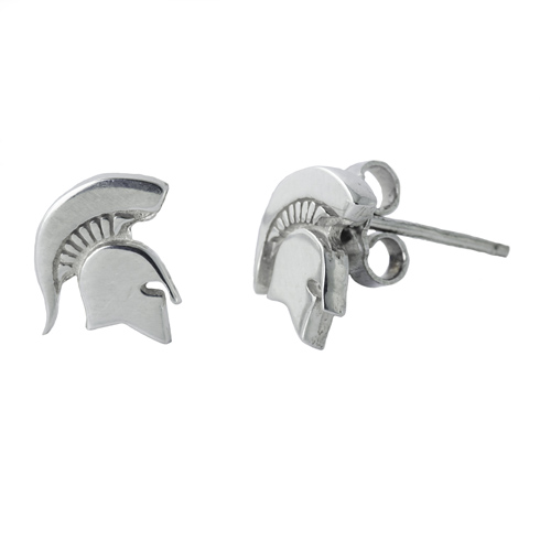 Sterling Silver Michigan State University Post Earrings
