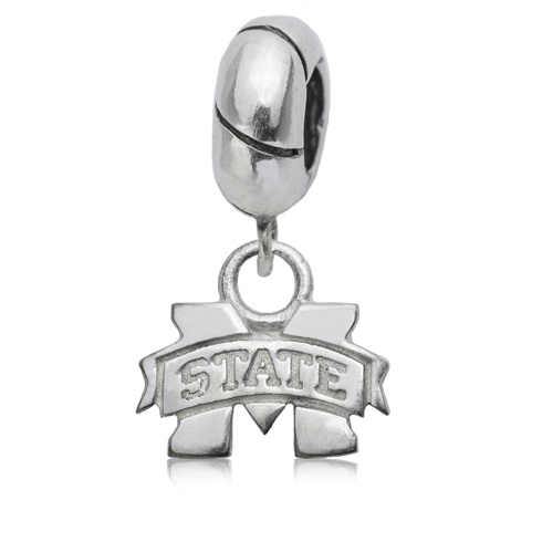 Sterling Silver Mississippi State University Charm Bead