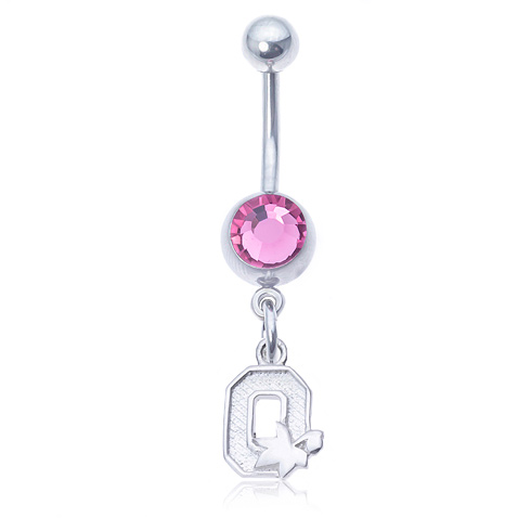 Ohio State Pink Belly Button Ring