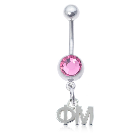 Phi Mu Pink Belly Button Ring