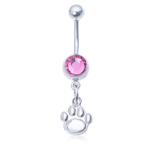 Penn State Pink Belly Button Ring