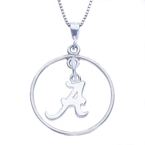 Sterling Silver 16in Open Drop Alabama Necklace