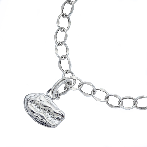 Sterling Silver 7 1/2in University of Florida Charm Bracelet