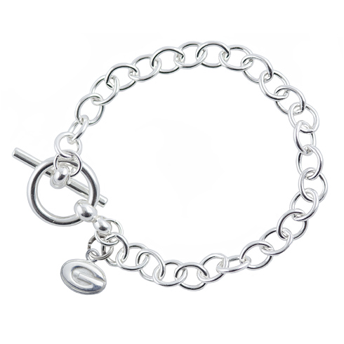 Sterling Silver 7 1/2in University of Georgia Link Bracelet