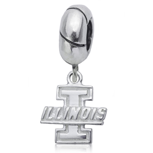 Sterling Silver University of Illinois Charm Bead