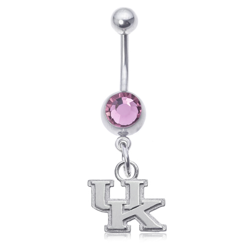 University of Kentucky Pink Belly Button Ring