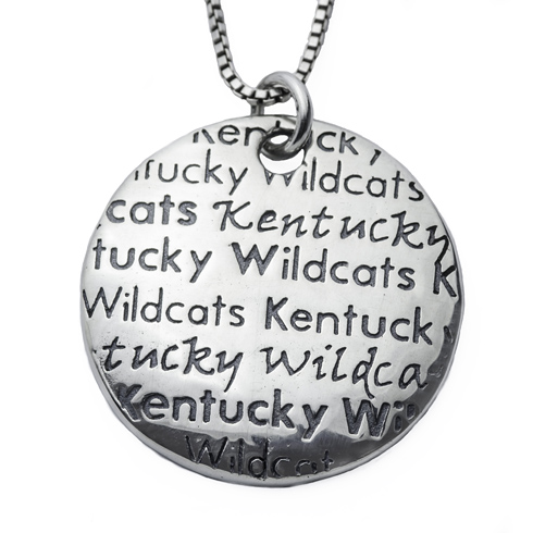 Sterling Silver 16in University of Kentucky Wildcats Necklace