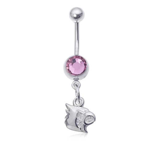 University of Louisville Pink Belly Button Ring