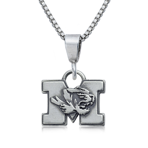 Sterling Silver University of Missouri Charm 16in Necklace