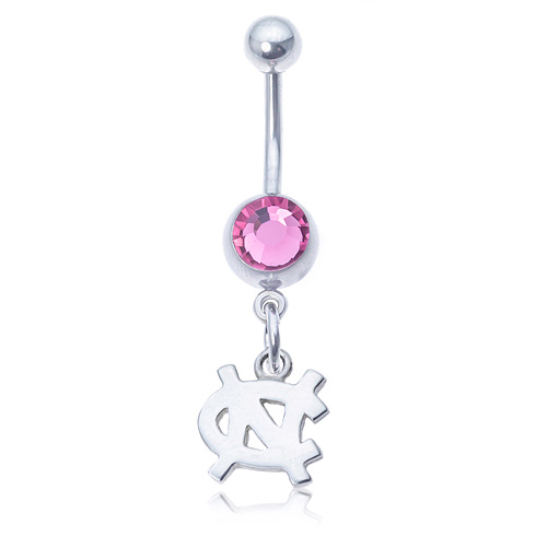 University of North Carolina Pink Belly Button Ring