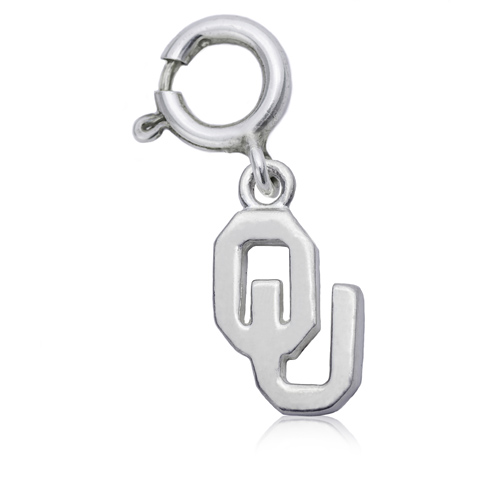 Sterling Silver 3/8in University of Oklahoma Charm